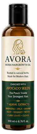 Avora Herbs Hairgrowth Oil, 200ml bottle