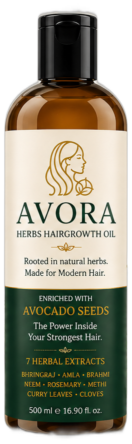Avora Herbs Hairgrowth Oil bottle, 500ml